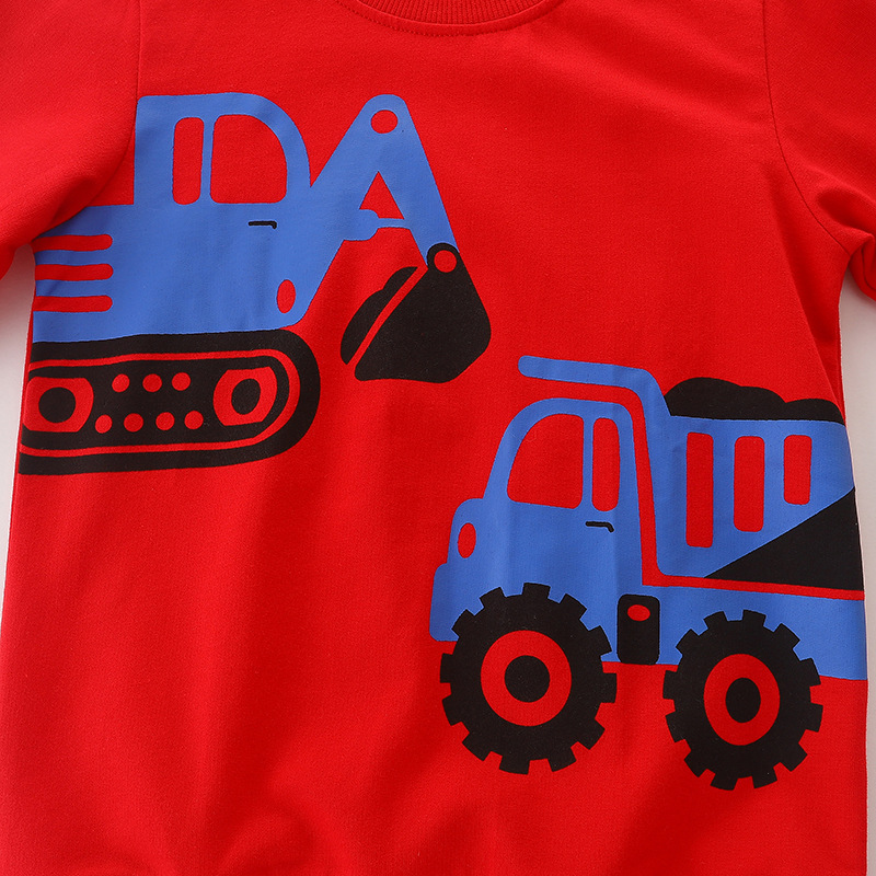 Sudadera nueva de otoño para niños, estilo europeo y americano, camiseta de manga larga con estampado de dibujos animados para niños, venta al por mayor