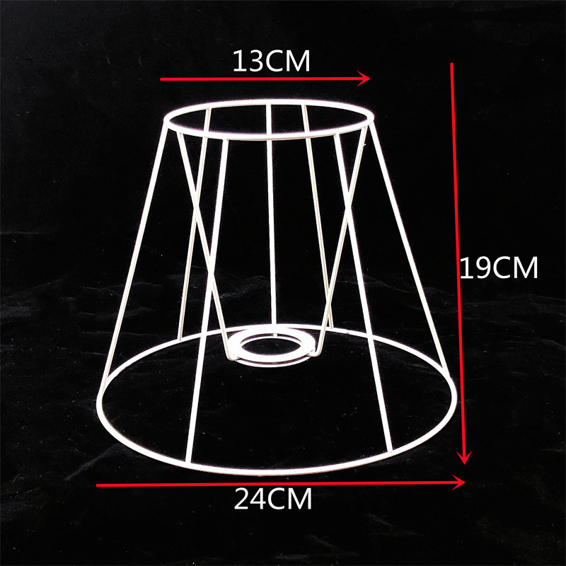 Guzhen DIY pantalla Marco de hierro tejido cuerda hecha a mano pantalla lámpara de mesa Soporte redondo cuadrado hardware accesorios de marco de hierro