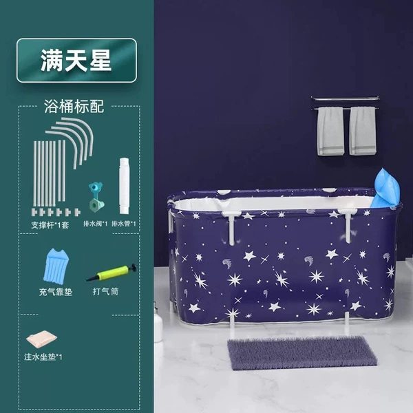 1.2 meters full body with cotton [Starry Sky] bathtub (back to back+cushion+drainage pipe)