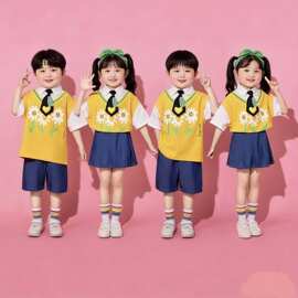 童趣校园风演出服装男女童
