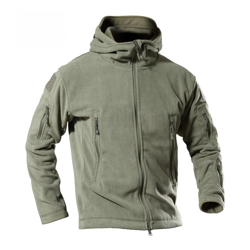 Ply-3 Outdoor Tactical Fleece Jacket Thickened Soft Shell Down Jacket with Plush Lining 