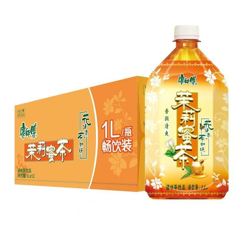 康师傅茶饮料茉莉蜜茶1L*12瓶果味饮品大瓶整箱夏季饮料包邮批发|undefined