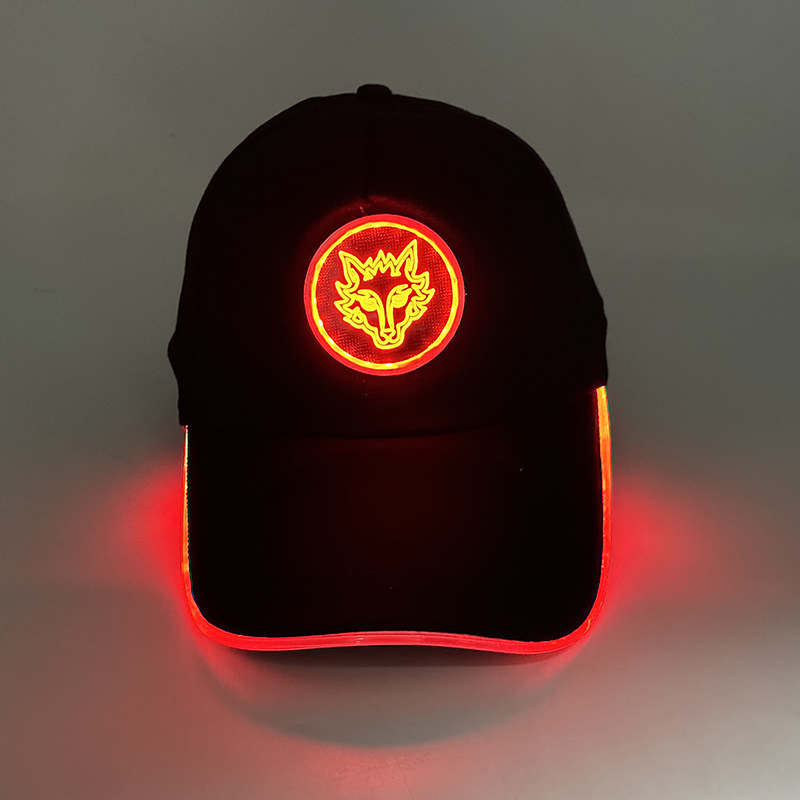 Gorra LED de Amazon, gorra de béisbol luminosa, gorra para exteriores con protección solar, gorra de pico de pato con protección solar, gorra LED de colores cambiantes