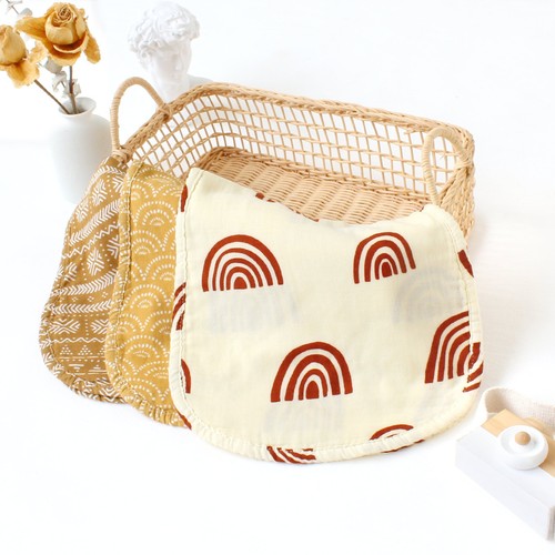 Baby saliva towel bamboo cotton gauze bib newborn baby shoulder pads anti-spill milk burp towel bib mother and baby supplies