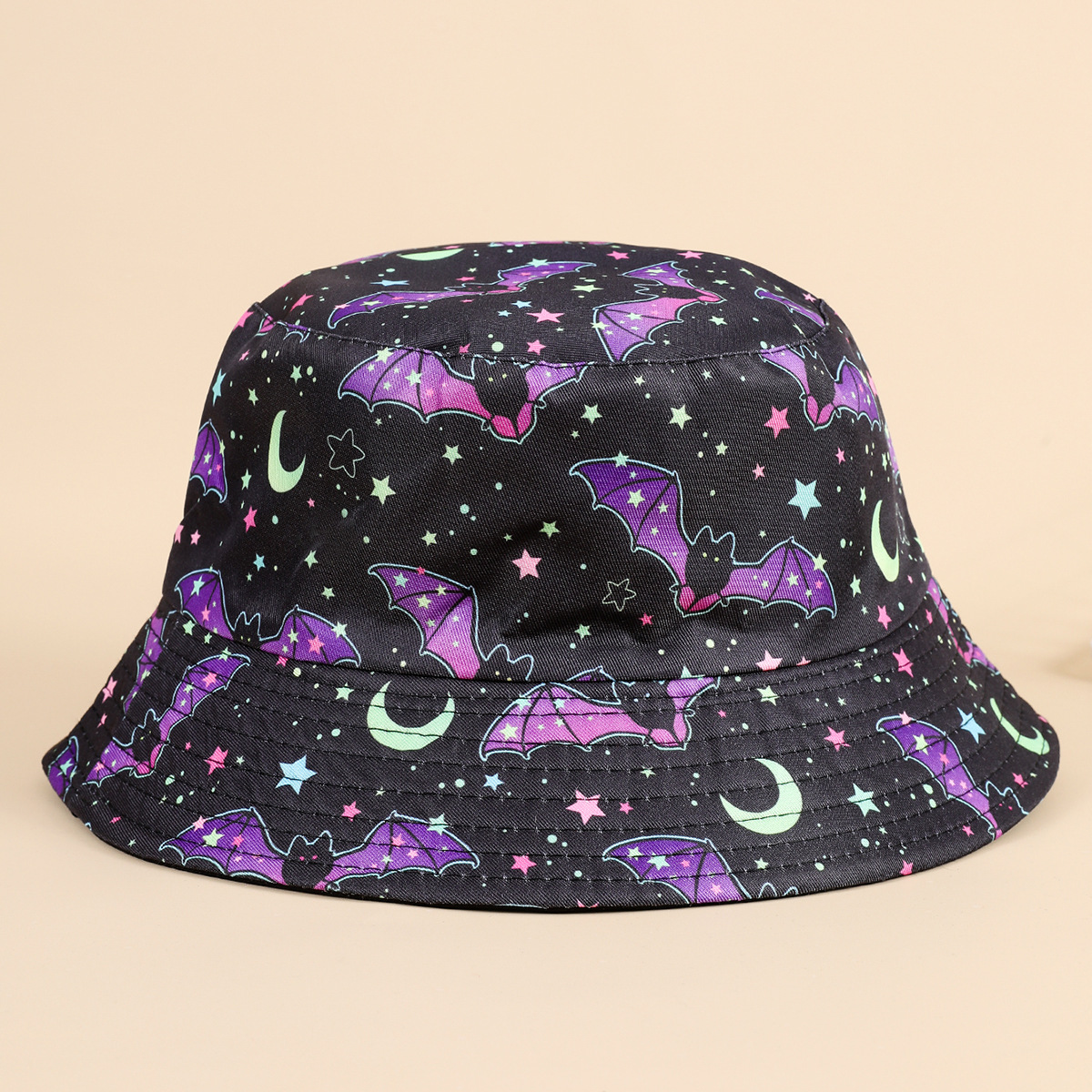 Creativo nuevo patrón de murciélago sombrero de pescador Amazon hembra cielo estrellado casual salvaje cuenca sombrero para el sol sombrero hombres