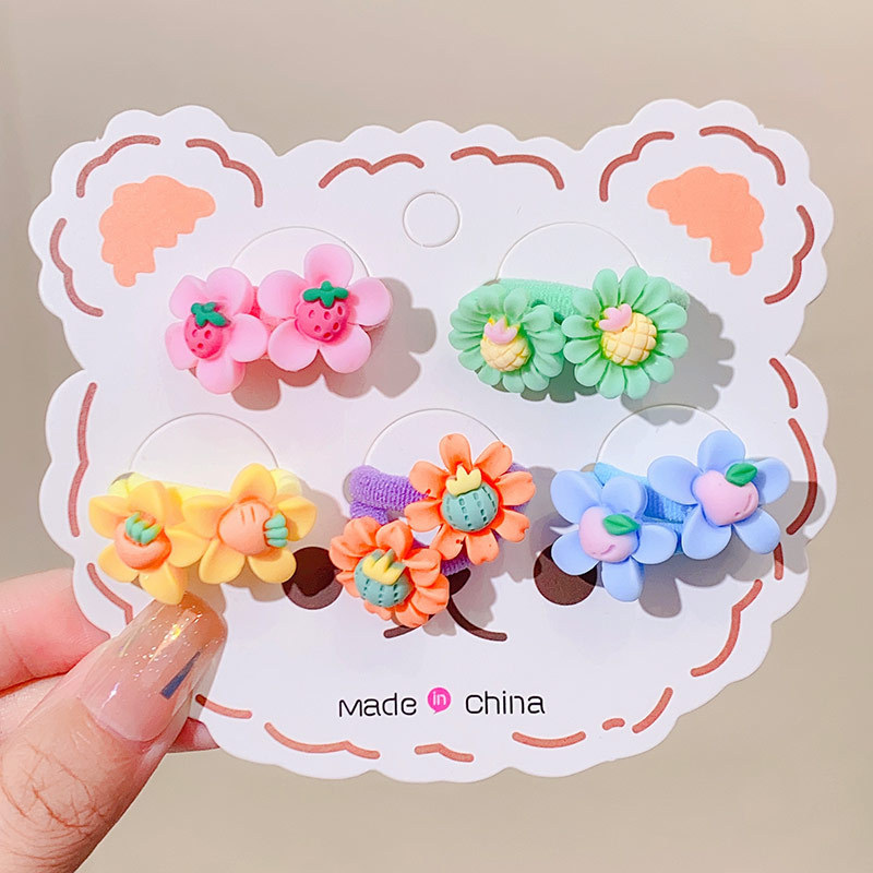 Fashion Fruit Flower Cloth Handmade Hair Tie 1 Set display picture 14