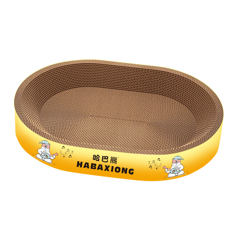 Resistente al desgaste y no descascar, nido de gato integral, tablero de garra de gato oval extra grande, resistente al desgaste y resistente al desgaste.