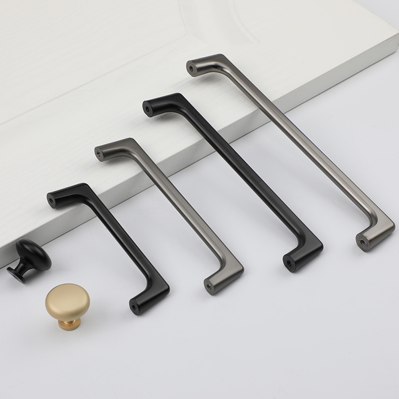 珍珠金珍珠灰抽屜拉手現代簡約櫃門拉手鋅合金衣櫃櫥櫃門把手
