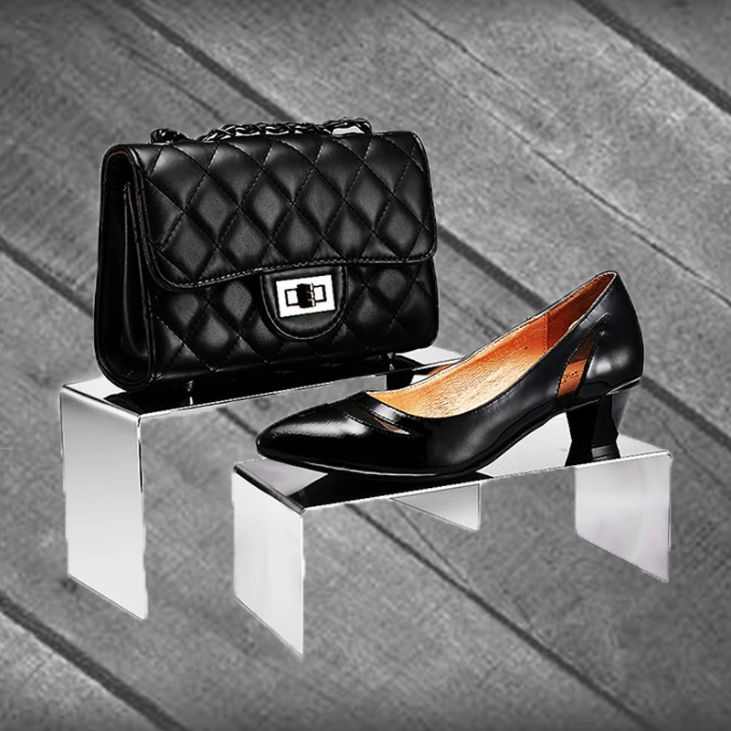 Оптовая продажа 201 стеллаж из нержавеющей стали, двухсекционная сумка для обуви, товарный Опорный кронштейн, двухслойная стеллаж для лестницы