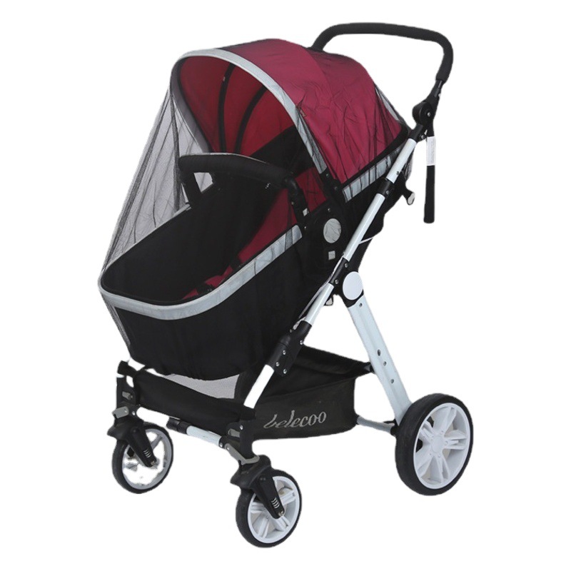 Wholesale mosquito net large encryption baby stroller mosquito net stroller full cover mosquito net