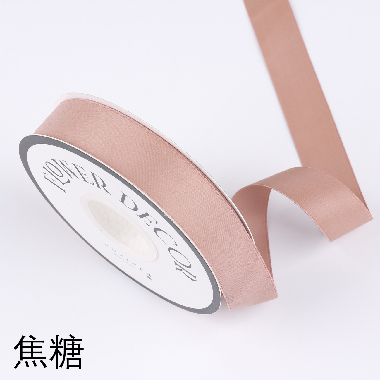 2,5 cm cinta de poliéster de doble cara al por mayor bolsa hecha a mano de bricolaje materiales de flores embalaje mate lavado bolsa de algodón cinta de la flor