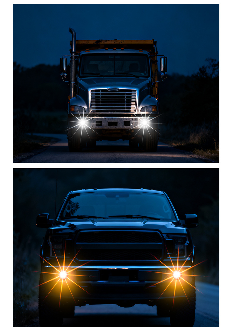 Cross-Border Popular Glass Plastic Watermelon Light Truck Side Light Truck Width Indicator Light Indicator Light Side Light Led Signal Light