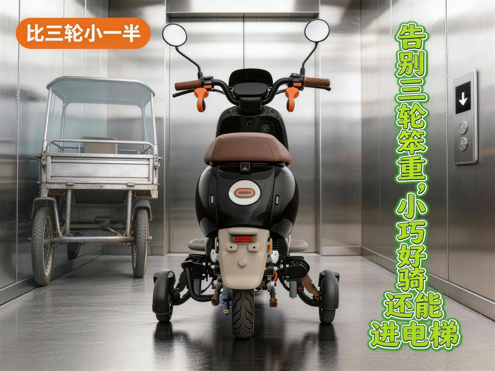 Electric Vehicle Auxiliary Wheels, Dual-Motor Balance Wheels, Anti-Slip and Anti-Fall Wheels for Adults and Beginners, Electric Adjustable and Foldable