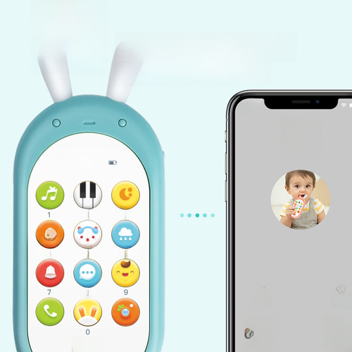 Bainshi Baby Phone Toy - Children's Baby Brain Development Early Education Music Chewable Simulated Phone 1-Year-Old Girls