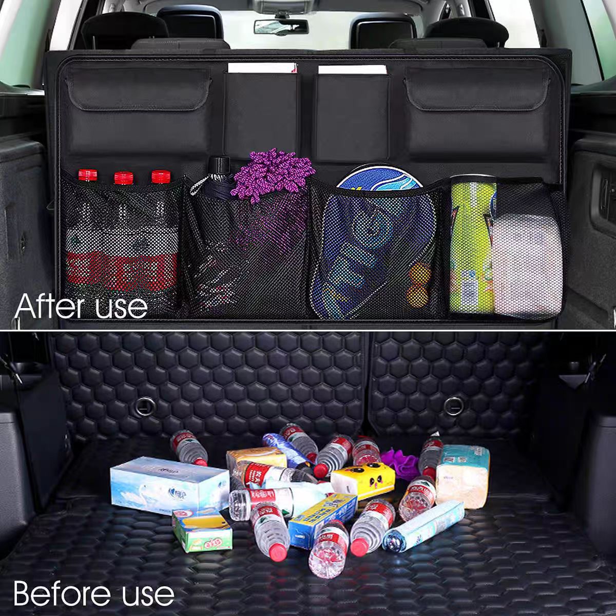 Cross-Border Suv Storage Bag Car Trunk Organizer Hanging Oxford Cloth Car Backseat Miscellaneous Items