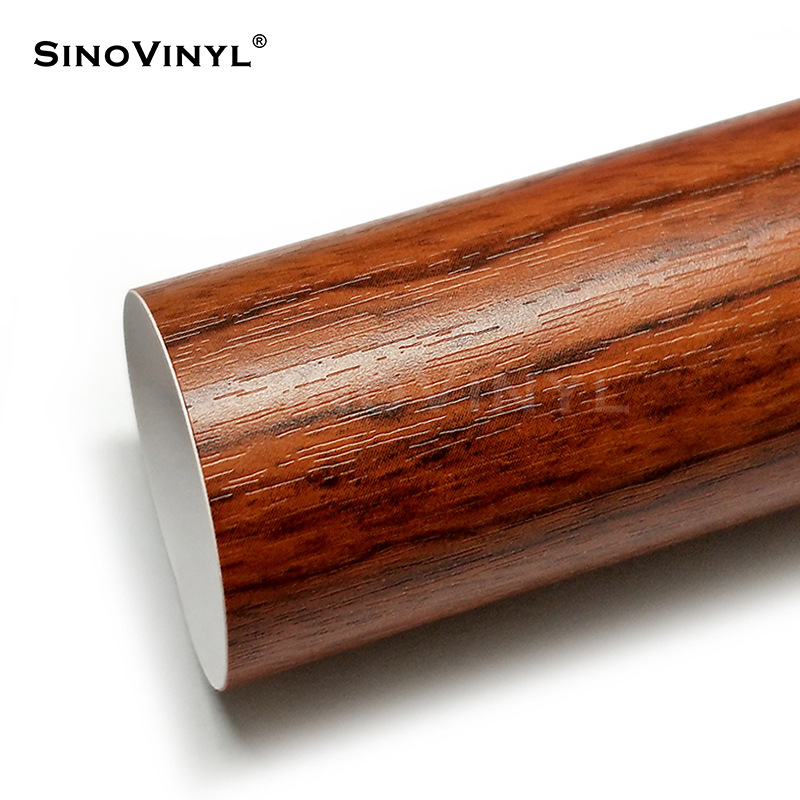 Carlake grano de madera cambio de color película pera flor madera decoración interior cambio de color Acacia madera central control pegatina simulación película de madera