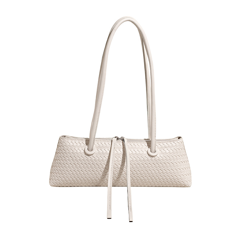 Bolso de axila de textura transfronteriza 2025 verano nuevo bolso femenino bolso tejido de moda bolso de hombro retro de gran capacidad