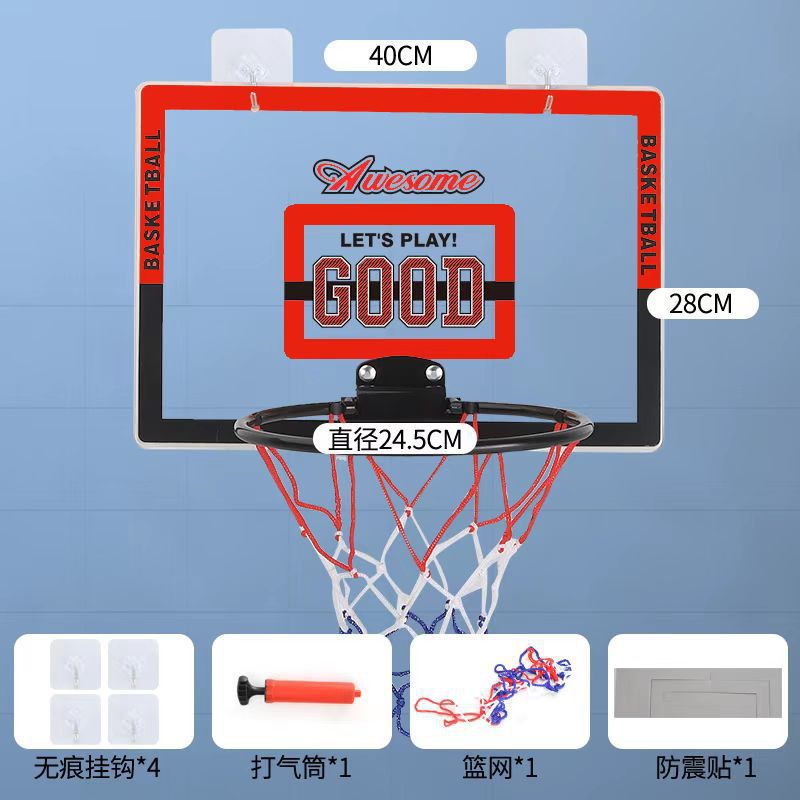 Transfronterizo de acrílico para niños de baloncesto plegable sin punzonado tablero transparente colgante canasta deportiva juguete de tiro
