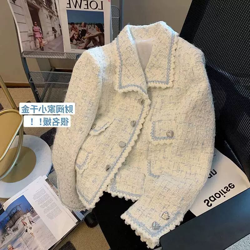 Осенний дизайн стильной ретро-короткой куртки, стиль Chanel, тренд сезона, французский ретро стиль