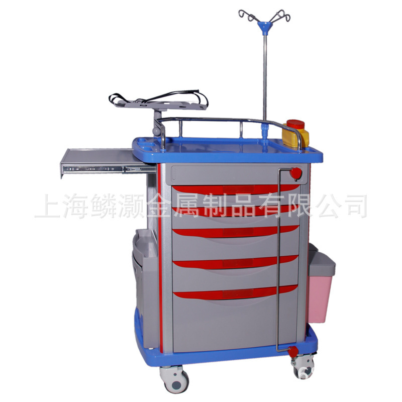 ABS急救车豪华药品抢救车ET-75071A2带一次性锁多功能抢救车