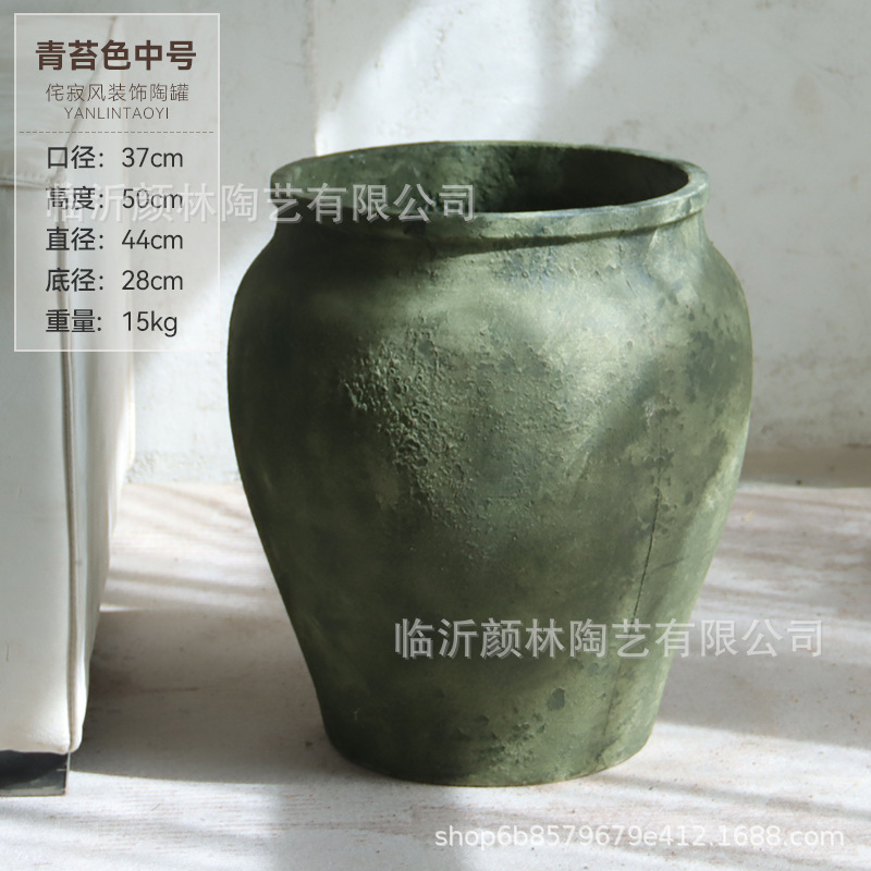 Gran tamaño de cemento retrógrado gran tarjeta centro comercial hotel oficina de ventas gran maceta de plantación verde decoración residencial