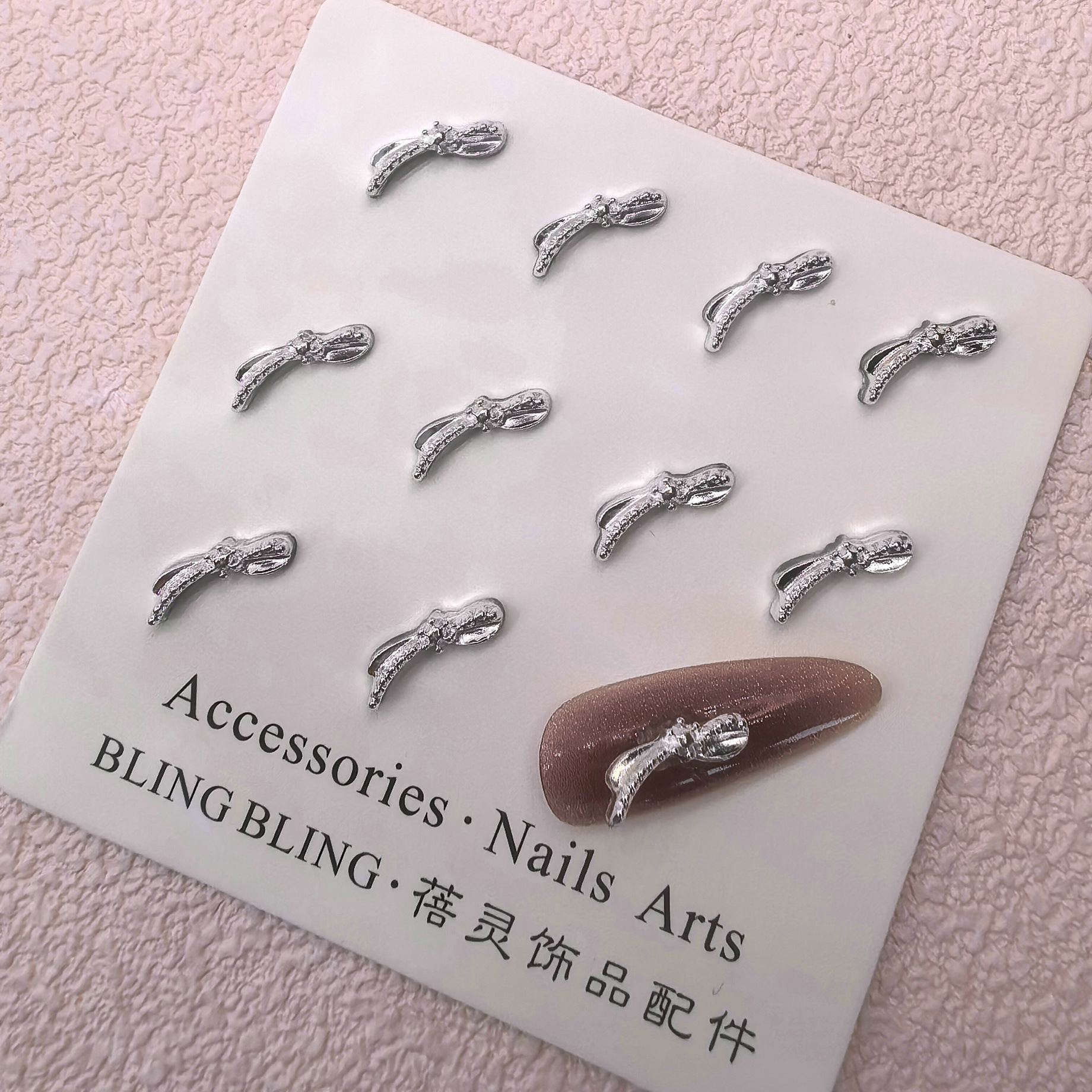 银色树脂钻美甲饰品批发工厂家浙江义乌东莞江苏安徽江西产业带0