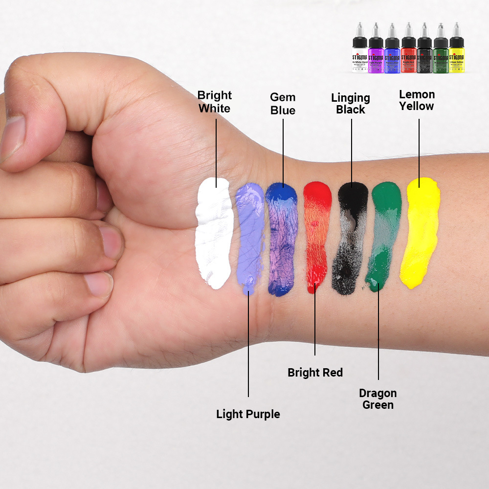 Tinta para tatuajes de dragón bordado, 15ml, set de tinta para tatuajes, pigmento de tatuaje colorido, equipo de tatuaje transfronterizo