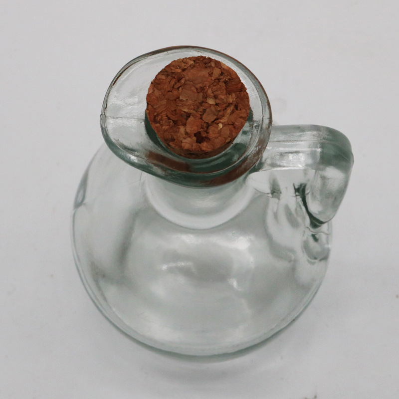 En stock oferta especial 170ml Águila boca mango Engrasador 180g pequeña botella de vino de vidrio de corcho transparente