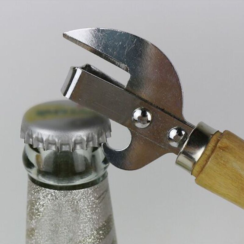 木製ハンドル缶切りクリエイティブ缶切りブリキ缶多目的缶切り家庭用缶切りビール栓抜き|undefined