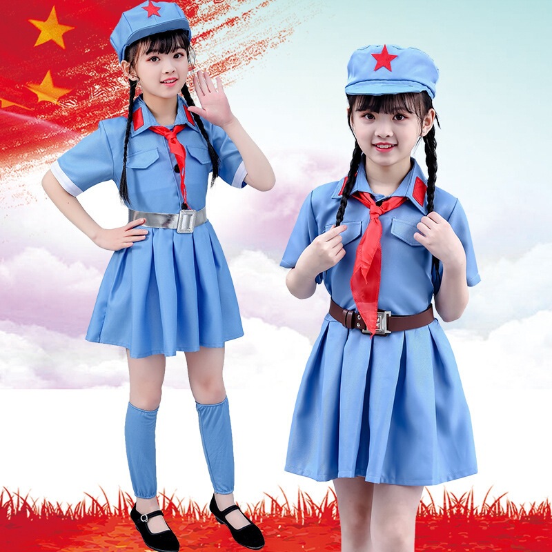 Educated Youth Long March Small Revolution Peasant Theme Dance Red Army Performance Costume Chorus Costume Children's Costume Red Detachment of Women