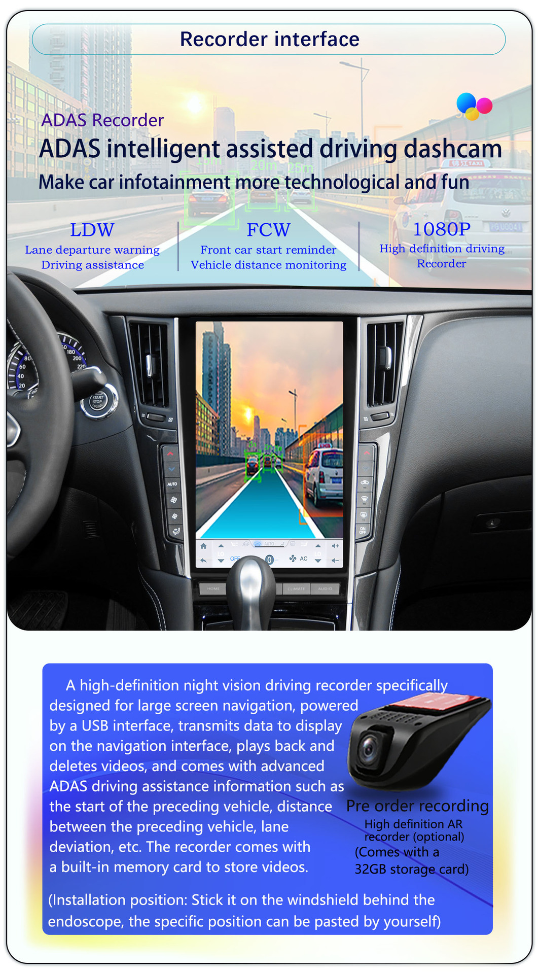 Suitable for 12-19 Infiniti Q50L/Q60/ 13.6inch Android 4g Central Control Car-Mounted Large Vertical Screen Navigation System