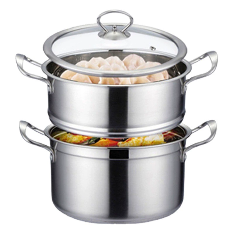 Подарочная Пароварка из нержавеющей стали Пароварка Двухслойная Пароварка для хлеба Бытовая Кулинария Индукционная плита Универсальная кастрюля для супа Внешняя торговля Трансграничная