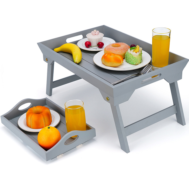 Wooden Lazy Folding Table Sofa Dormitory Bed Laptop Table Tray Camping Picnic Portable Small Table