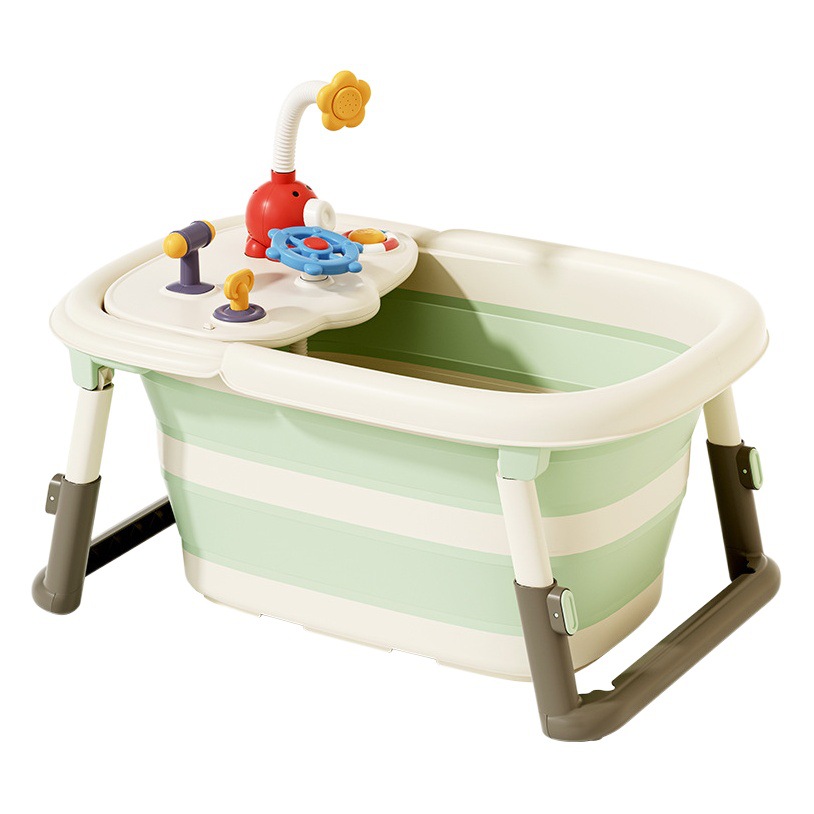 Bebé bañera plegable niños niño sentado y acostado grande bebé baño Baño cubo niños hogar recién nacido suministros para niños