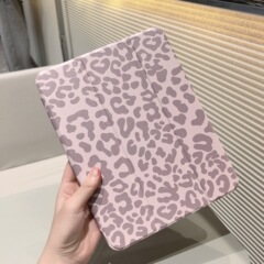适用iPad10.2寸air 保护套11英寸豹纹印花pro带笔槽保护壳9/10代5