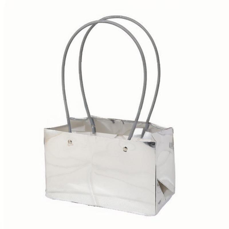 Día de la Madre Macaron Bolsa de arreglos florales portátil Embalaje de flores al por mayor Bolsa de embalaje de ramo impermeable Caja de flores florales Canasta