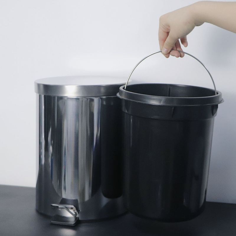 家庭用ステンレスゴミ箱キッチン円形バケツ卸売りステンレスゴミ箱|undefined