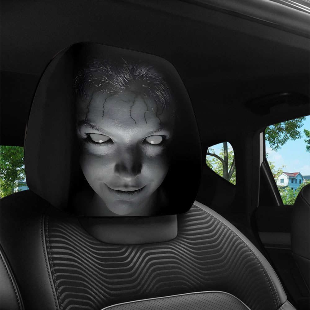 Amazon's best-selling portrait-printed car headrest cover, universal neck pillow cover for the car, can be customized with labels and shipped according to your design