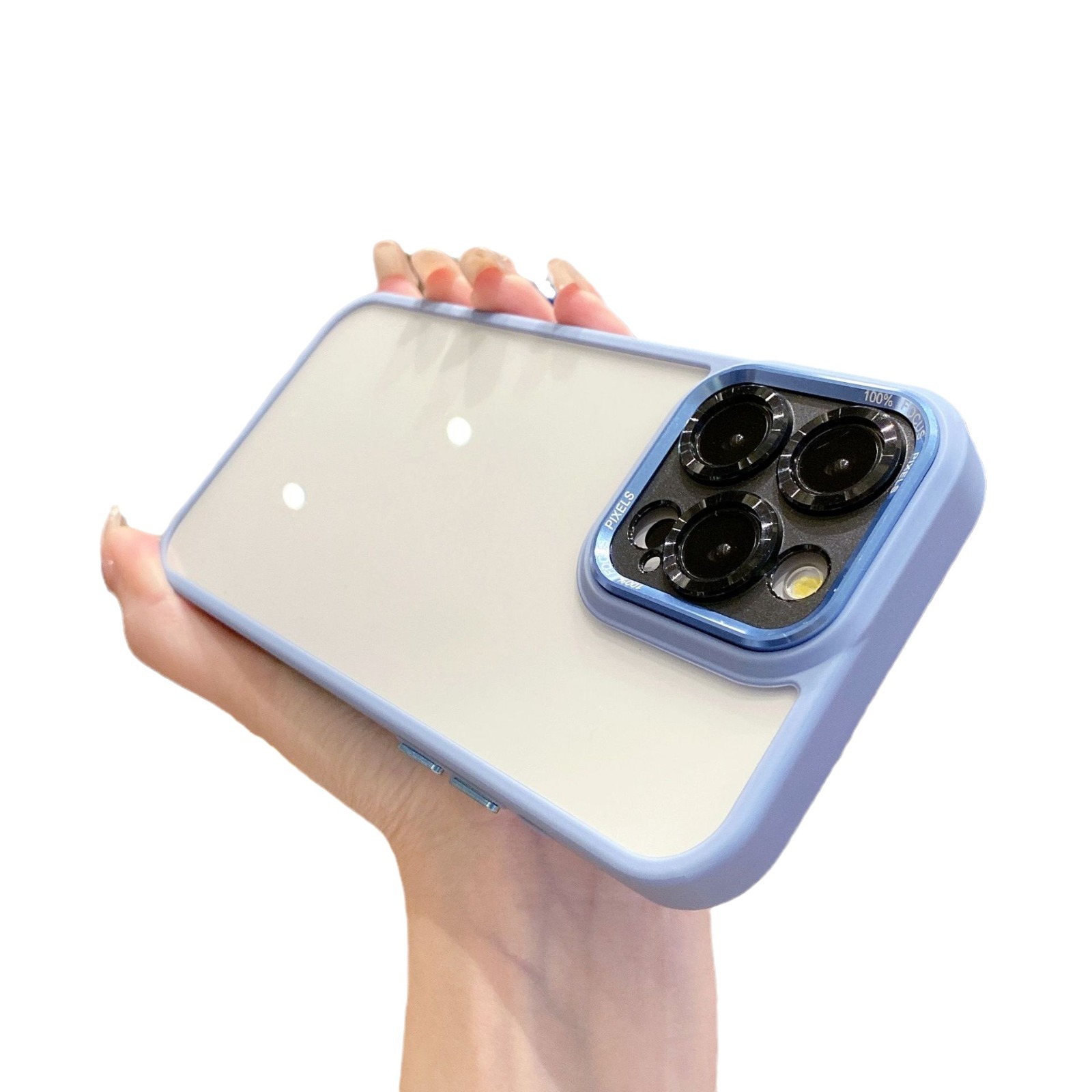Nuevo modelo adecuado para iPhone16 Precision Shield Eagle Eye funda de teléfono móvil marco colorido cubierta protectora transparente 14 Apple 13pro.