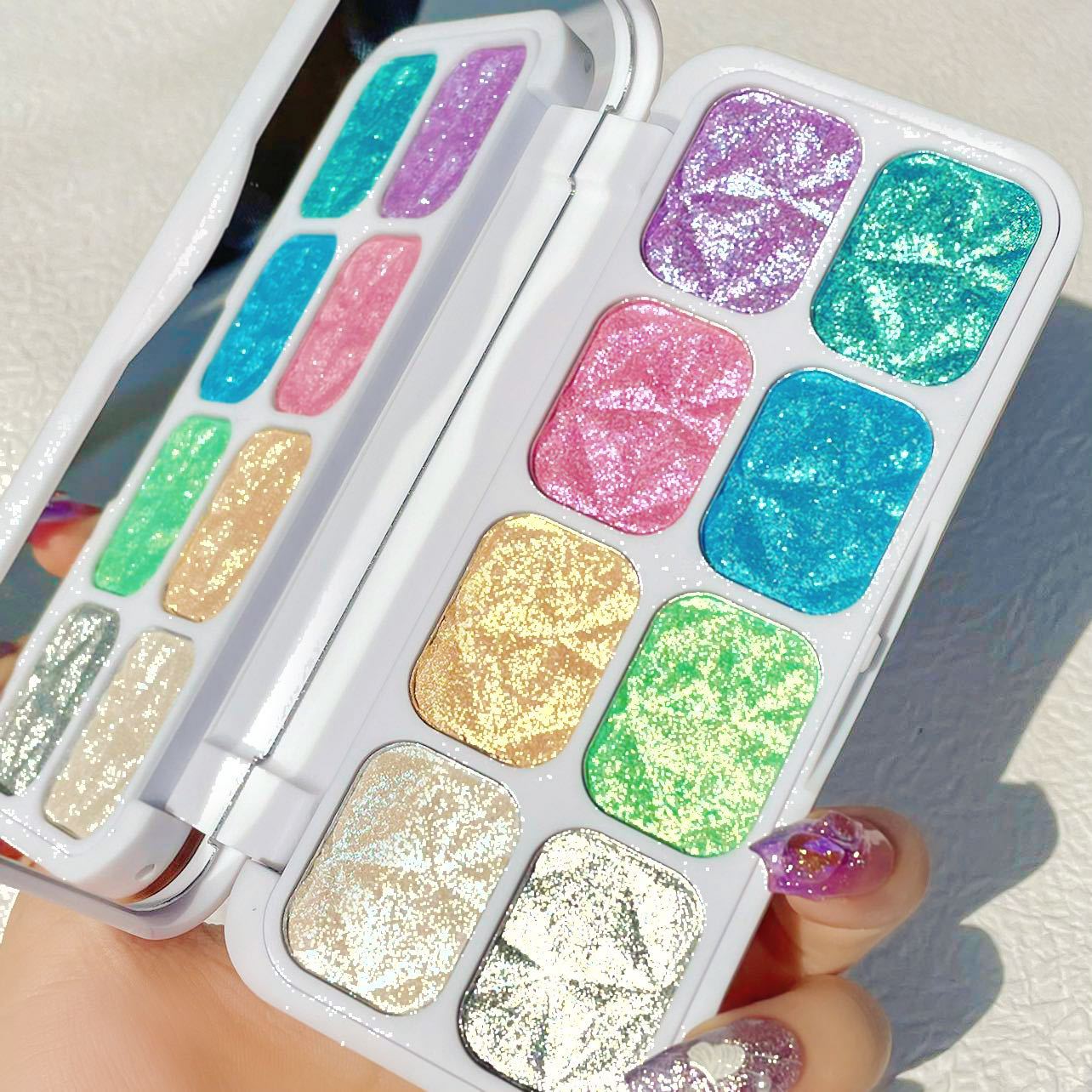 insfany Macaron Chameleon High Disc Polarized Color 8-color Cut Color Eyeshadow Douyin Xiaohongshu undefined