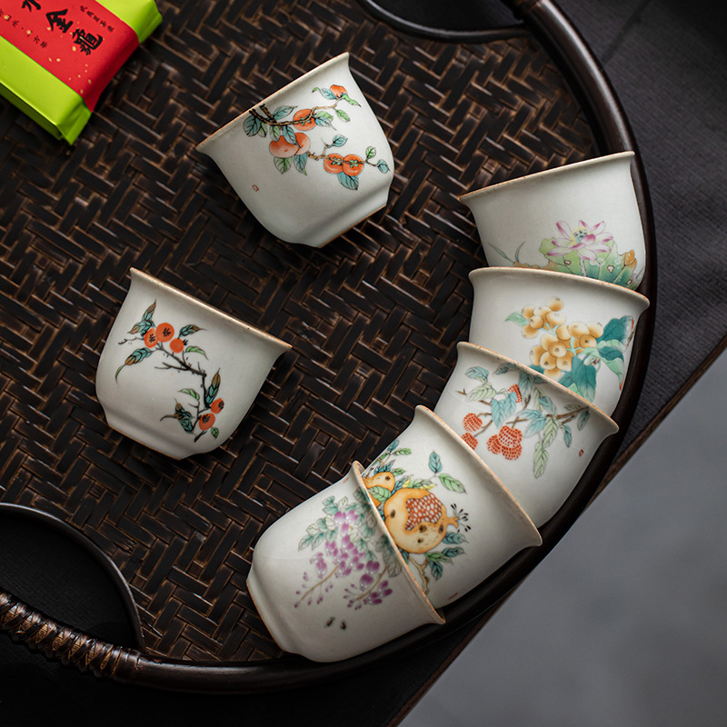 Luna blanca Ru horno taza de té cerámica pequeña taza única taza maestra Kung Fu taza de té pieza abierta puede elevar taza personal taza de té Dehua
