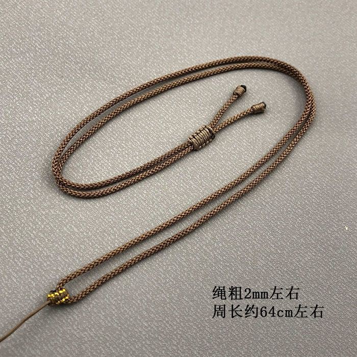 Cordón colgante al por mayor cordón de cuello multicolor jade ágata cordón tejido ajustable cordón de collar más cuentas de jade