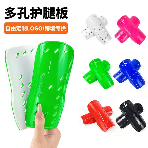 Cross-border in-stock multi-hole football shin guards for professional training, thickened calf guards, insertable sports guards, custom wholesale