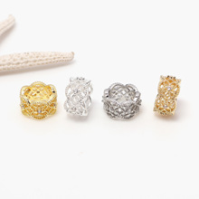 14K��ɫ�Ƕ�ʯ��׸�ƬͰ���U������diy�ֹ��Ʒ�����ɢ��