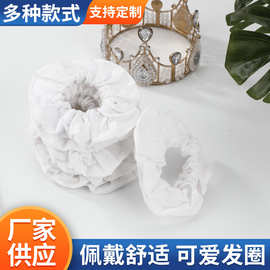 新款纯白色猪大肠发圈 小清新发饰 跨境专供简约气质头绳厂家批发