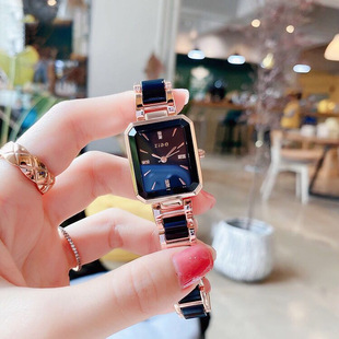 zido Brand women's high-end temperament waterproof niche light luxury elegant new square ceramic women's quartz watch