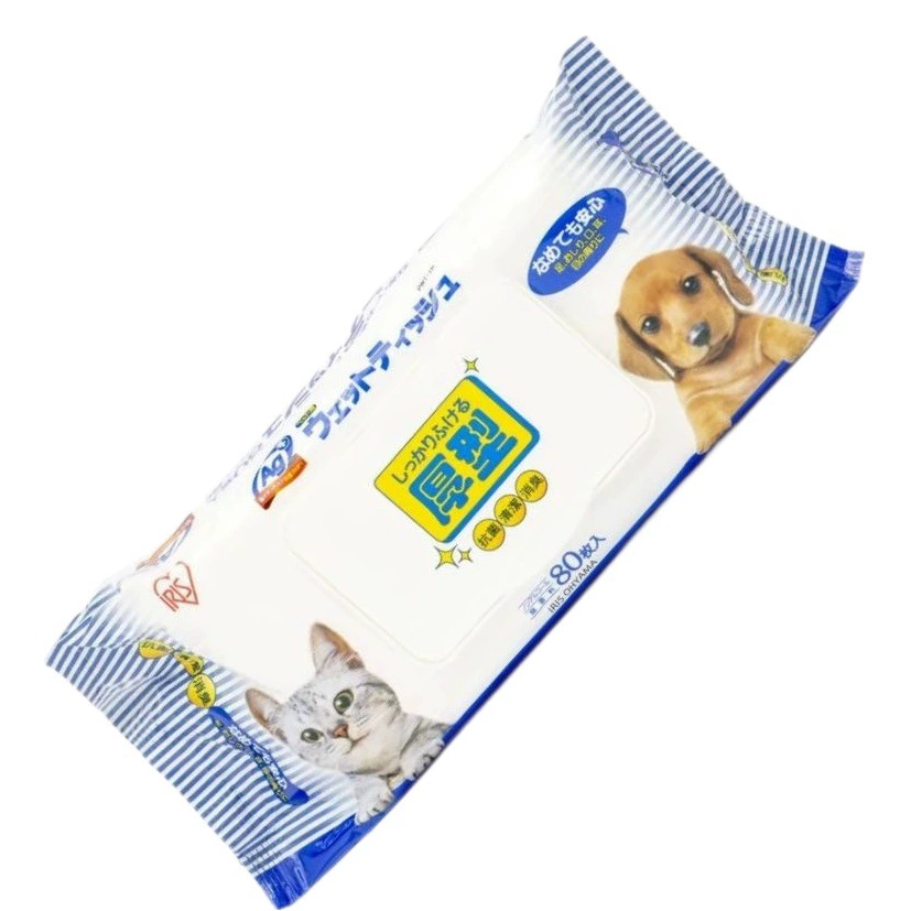 Японские салфетки Alice для ухода за кошками и собаками, для чистки ушей и глаз, 80 штук, дезодорирующие, Alice AG дезодорирующие и антибактериальные