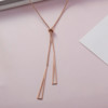 Minimalistic necklace stainless steel with tassels for elementary school students, accessories, new collection, internet celebrity, Korean style