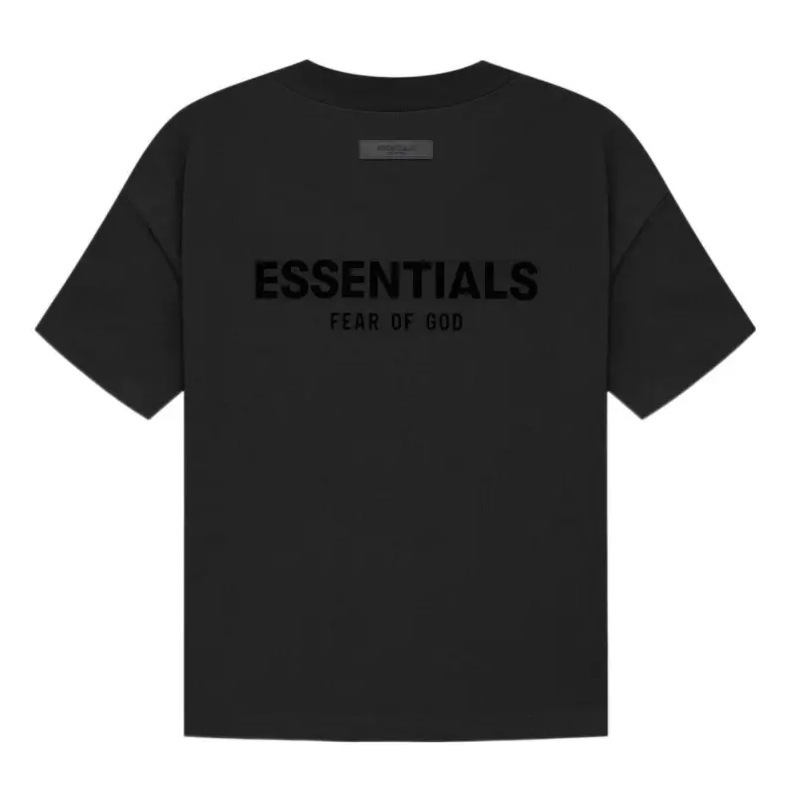 ESSENTIALS 多層アメリカンスタイル 前後文字プリント 夏 MIKI ハイストリート 男女兼用 綿100% 半袖Tシャツ|undefined