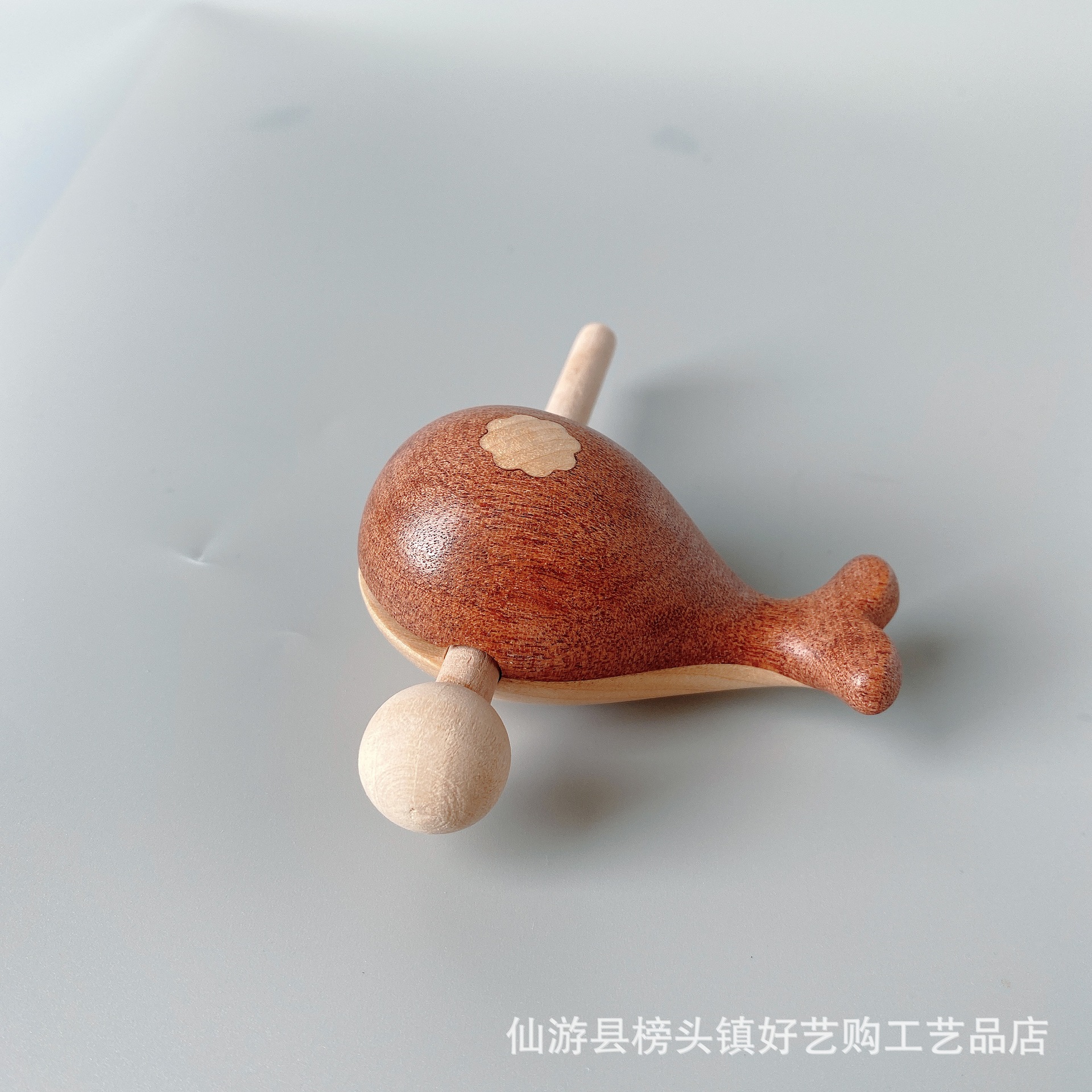 鯨魚木魚烏檀木敲打可愛隨身解壓辦公室靜心打擊樂器實木擺件佛系